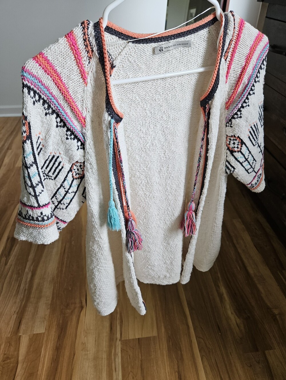 Manos Del Uruguay Boho Knitted Short Sleeve Cardigan